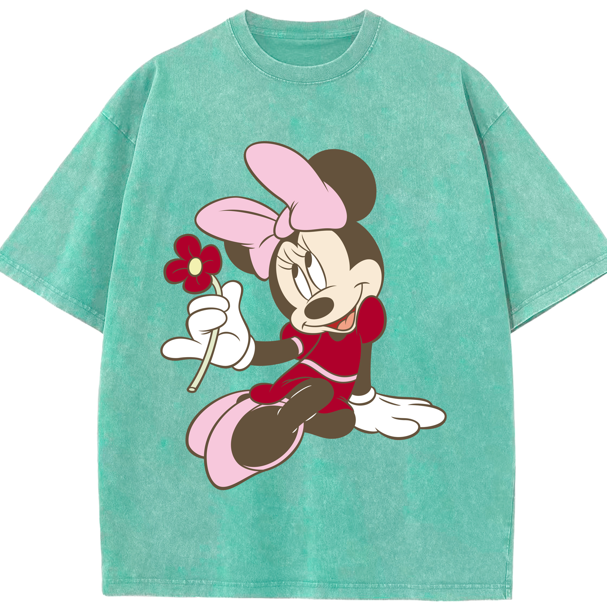 （画像用） ミッキーマウス Mickey Mouse 綿100% ヴィンテージ風 半袖Tシャツ（フロントプリント）